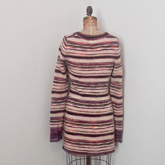 Anthro Sleeping on Snow Long Striped Button Up Sweater / Knit Cardigan - Medium - Picture 10 of 10
